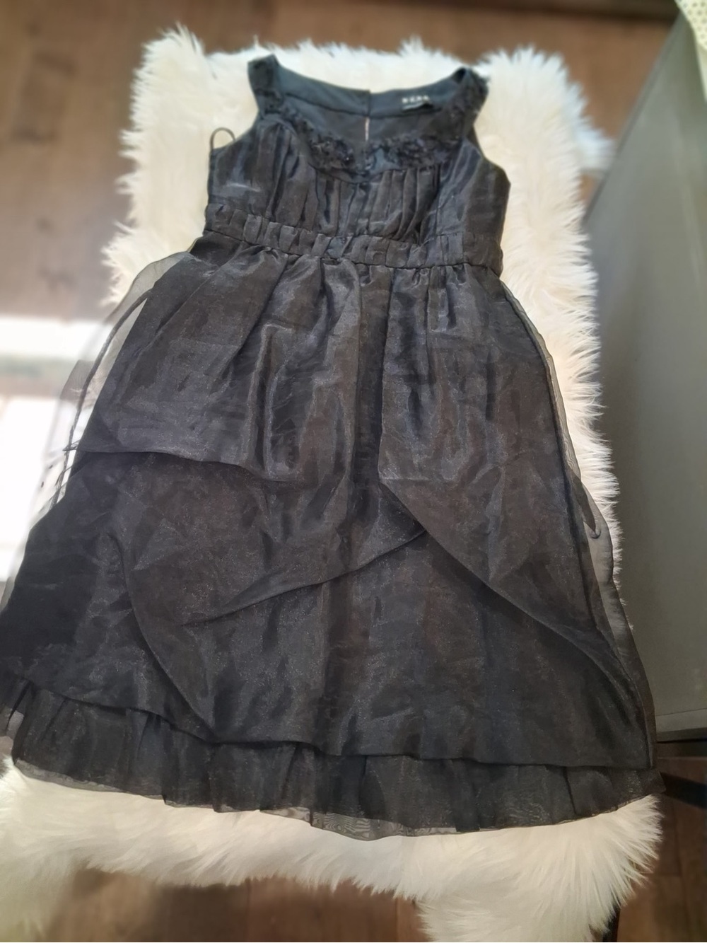 BCBG Paris Black Tulle Party Dress